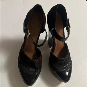 NWOT MRKT MARKET WEDGE ELEGANT MARYJANE‎ BUCKLE SHOES SIZE 8.5 - Picture 1 of 9