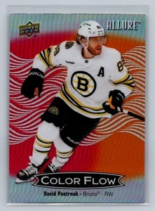 2024-25 Upper Deck Allure #CFL-19 David Pastrnak Color Flow Red-Orange - Picture 1 of 2
