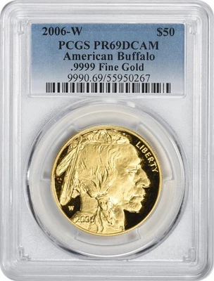 American Gold Buffalo 2006-W $50 PR69DCAM PCGS Foto 1 de 2