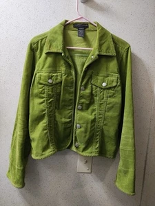 Geoffrey Beene Cordjacke limettengrün Größe 8 Stretch gepflegt - Bild 1 von 11