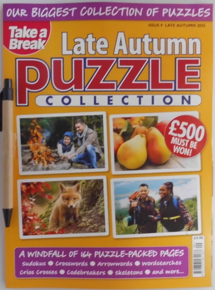 Take a Break Seasonal Puzzle Collection magazine #9 Late  Autumn Issue 2025 - Image 1 of 1