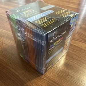 NEW/SEALED IMATION Slim CD Jewel Cases For CDs DVDs Neon 25 Pack Free Shipping - Picture 1 of 4
