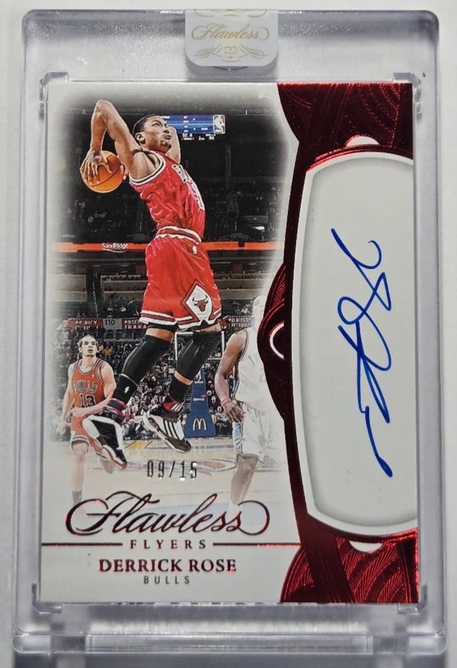 2024-25 PANINI FLAWLESS FLYERS #FLY-DRO DERRICK ROSE RUBY 9/15 - Image 1 of 2