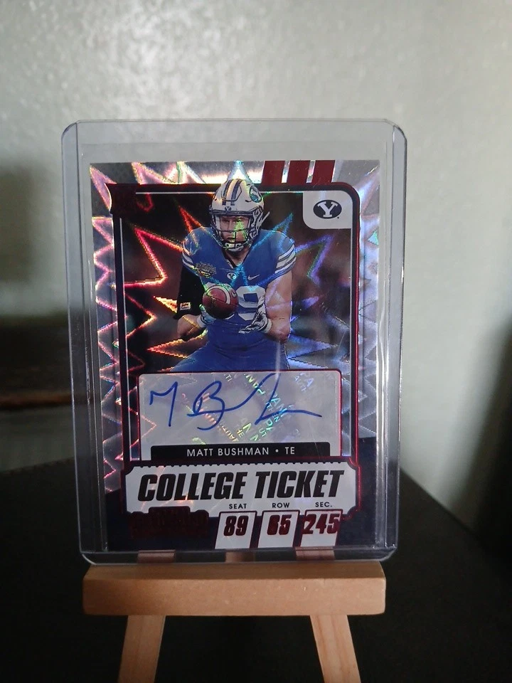 2021 Panini Contenders Draft Picks Prizm Autographs Matt Bushman #171 - Image 1 of 1