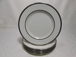 Set of 5 Mikasa Imperial Flair Platinum Salad Plates L3228, Fine China - Picture 1 of 11