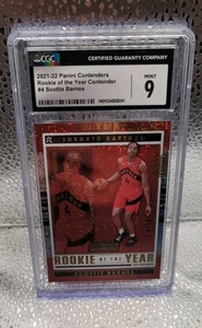 2021-22 Panini Contenders Scottie Barnes Rookie Of The Year Contender CGC MINT 9 - Picture 1 of 2