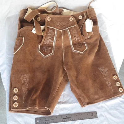 Men's Leather Lederhosen shorts Max waist 38" - Image 1 of 4