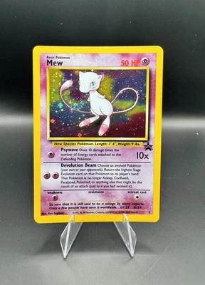 Mew #9 – Black Star Promo Cosmos Holo – WOTC Vintage Pokémon Card - Image 1 of 4