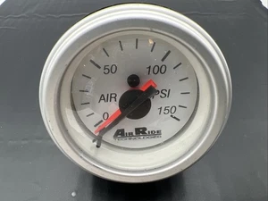 Dual Needle Air Ride Suspension Gauge 150 PSI Made in USA 2.25" White Face - Foto 1 di 5