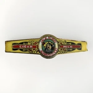 Vintage Jack Robin Cigar Tie Clip Yellow Enamel Promo Ad “Always Good” Mild - Picture 1 of 3