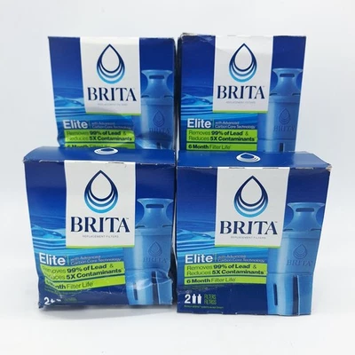 4x 2-Packs Brita Elite Replacement 8 Filters for Brita Pitchers & Dispensers - Image 1 of 4