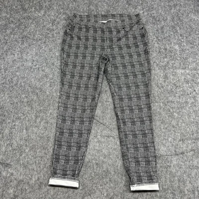 Seven7 Pull On Legging Womens Large Black White Glen Plaid Pants Stretch Casual - Image 1 of 4