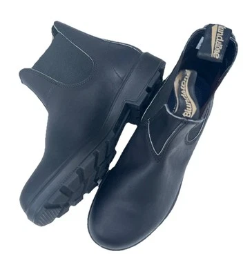 NWObox Blundstone Original Chelsea Boots 7.5W/5.5M Mate Black Leather Water Rstn - Image 1 of 4
