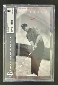 1996 Niketown Promo Tiger Woods ROOKIE RC BGS MINT 9 - Picture 1 of 2