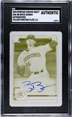 Bryce Bonnin 2020 Bowman Chrome Draft 1st Printing Plate Auto 1/1 SGC Authentic - Image 1 of 2