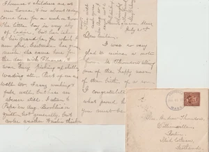 1893 USA ANNISQUAM MASS PMK COVER & LETTER TO ROSLIN OVAL GLASGOW PACKET LETTER - Picture 1 of 2
