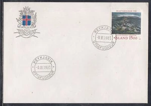 Iceland Scott 577 FDC - Volcanic Eruption, 200th Anniv. - Picture 1 of 1