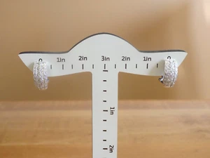 14k diamond earrings with omega backs - Picture 1 of 11