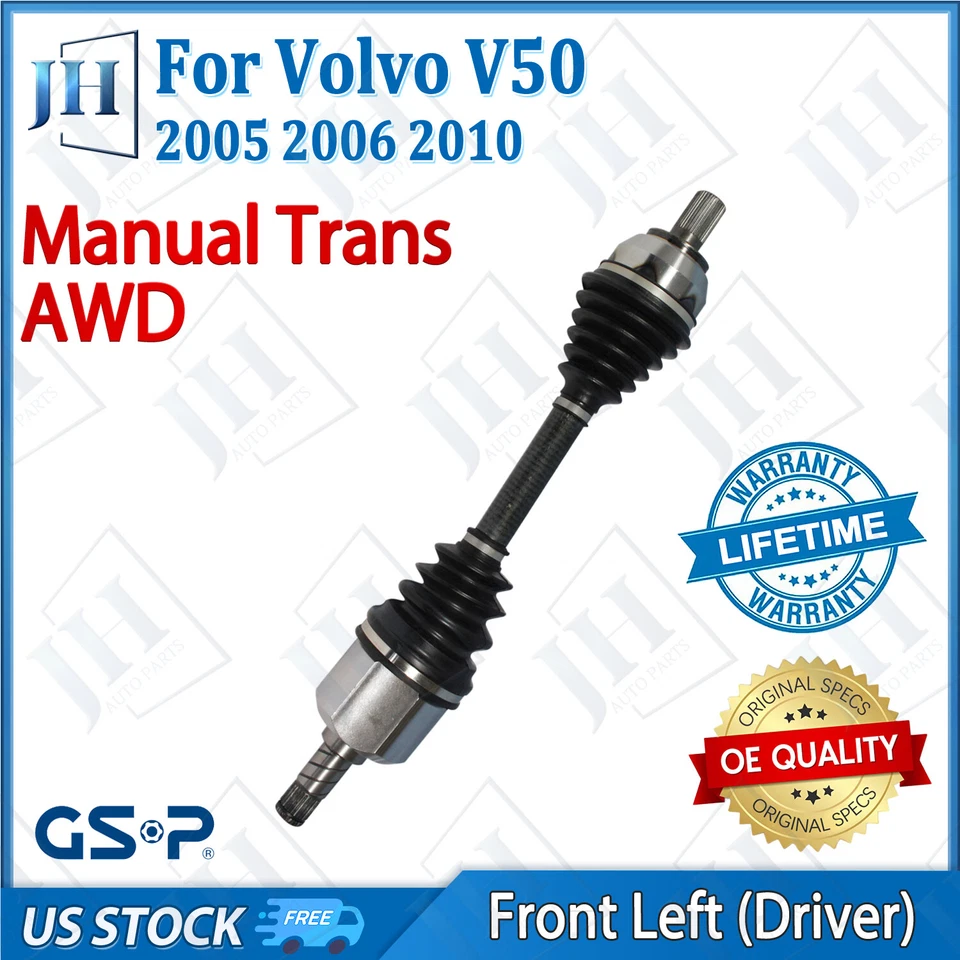 Eje CV conductor delantero izquierdo original para Volvo V50 S40 2005 06 07 10 AWD manual Foto 1 de 4