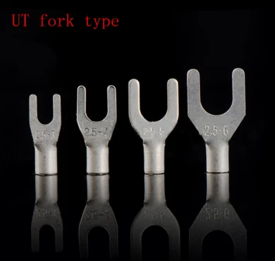 UT Fork Shaped Cold Pressed Wiring Terminal UT 0.5-35 Fork Shaped Bare Terminal - Image 1 of 2