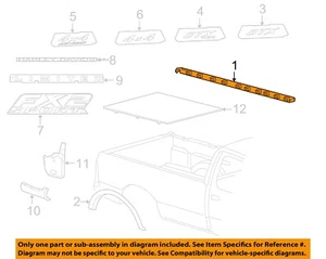 FORD OEM Bed or Tailgate-Top Molding Trim Protector Cap Left 4L3Z84291A41AAA - Picture 1 of 2