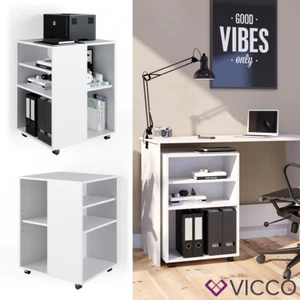 Rollcontainer Schreibtisch Bürocontainer Büroschrank Aktenschrank Weiß Vicco - Bild 1 von 7