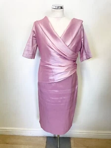 ISPIRATO PINK SHORT SLEEVE SPECIAL OCCASION DRESS SIZE 14 COST £295 - Picture 1 of 5