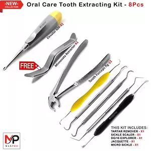 Kit de extracción dental - Pinzas y elevadores de raíces para cuidado bucal e higiene - Imagen 1 de 22