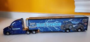 Hot Wheels Monster Jam Blue Thunder Heavy-Duty Hauler RARE 1/64