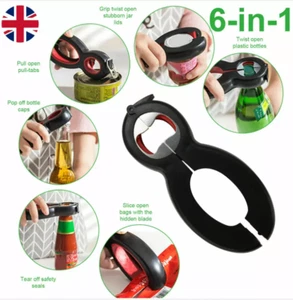 6 in 1 Multi Opener - Jars, Cans, Bottles and More - Arthritis Kitchen Aid UK - Picture 1 of 11