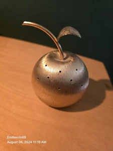 Napier GOLD APPLE Hor D Oeuvres Server Toothpick Holder Gold Tone - Picture 1 of 6