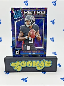 2024 Donruss Michael Pennix Retro Rated Rookie (RC) #7 Atlanta Falcons - Picture 1 of 13