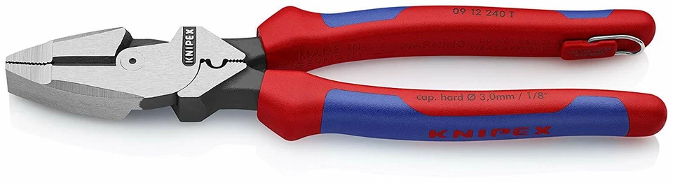 KNIPEX Tools 09 12 240 T BKA 9 1/4" Ultra-high Leverage Linemans Pliers With