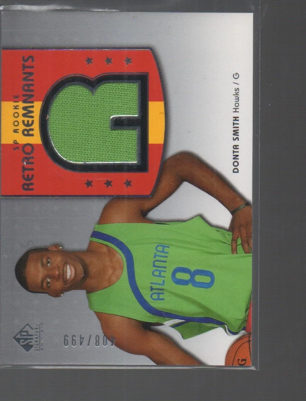 DONTA SMITH 2004-05 SP SIGNATURE EDITION ROOKIE REMNANTS JERSEY #138  /499 - Image 1 of 1