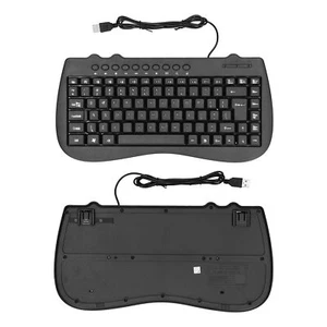 USB Keyboard Plastic 87 Keys KB‑301B Keypads General Ergonomically Computer EOM - Picture 1 of 18