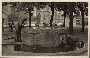 Mailand Milano Italien Italia Lombardei AK 1931 Fontana Brunnen Franziskus Mönch - Picture 1 of 2