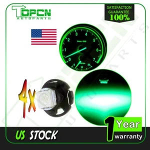4PCS 12V Green T5 Neo Wedge 5050 LED Dash A/C Heater Climate Control Light Bulbs - Picture 1 of 9