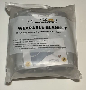 Mama Cheetah Baby Sleep Sack 2.5 TOG, Organic Cotton Wearable Blanket M 6-12M - Bild 1 von 5