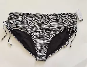 Parte inferior de bikini Time and Tru para mujer tiro medio estampado de cebra 2X 20W-22W NUEVO - Imagen 1 de 13