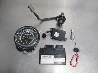 EB1274 2014 14 TRIUMPH THUNDERBIRD 1700 JUEGO DE BLOQUEO LLAVE ECU VELOCÍMETRO Foto 1 de 4
