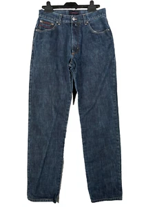 Jeans Gant Para Hombre 30x34 Azul Denim Regular Recto Índigo Rojo Ultimate Hecho en Italia - Imagen 1 de 14