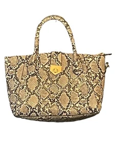 Python Tote Black Gray White Purse Handbag - Picture 1 of 8