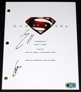 HENRY CAVILL & AMY ADAMS Signed Superman MAN OF STEEL Movie SCRIPT w/ SWAU COA - Picture 1 of 2