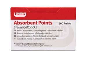 Premier Dental 9055104 Absorbent Paper Points Medium Sterile 200/Pk - Picture 1 of 1