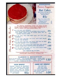 EARLY HOWARD JOHNSON'S BREAKFAST MENU 8.5X11 GLOSSY REPRINT VINTAGE - Picture 1 of 1