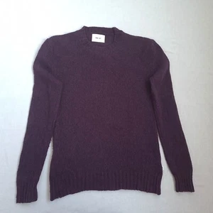 Maglione uomo NN07 No Nationality misto lana merino extra fine taglia M viola prugna - Foto 1 di 16