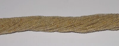 2.5 mm 13 Inches Natural Golden Rutile Round Faceted Beads Strand Gemstone - Image 1 of 4