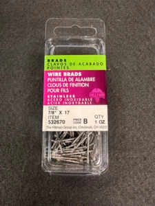 7/8" x 17 Stainless Steel Wire Brads - Picture 1 of 1
