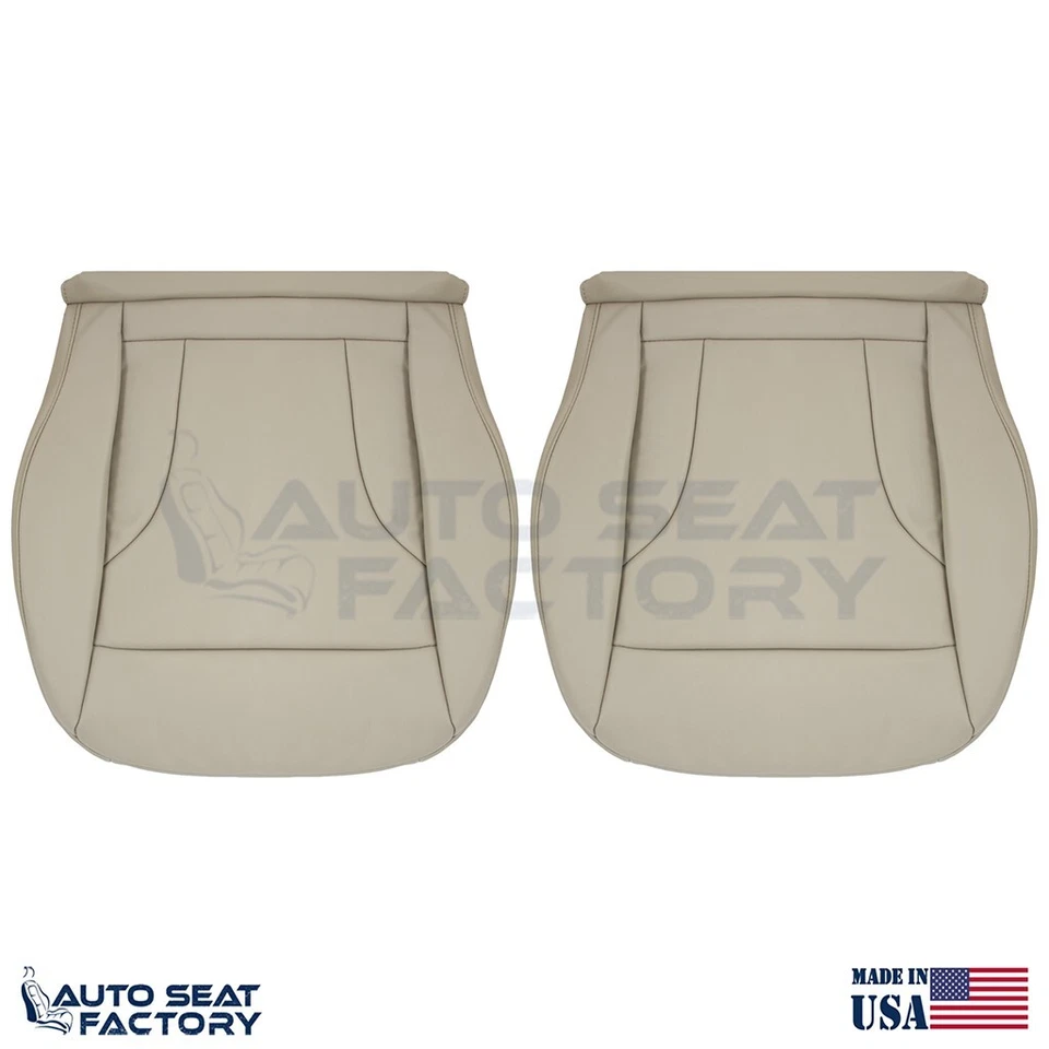Cubierta de asiento de cuero beige inferior del lado del conductor y del pasajero para Audi Q5 2013-2017 Foto 1 de 4