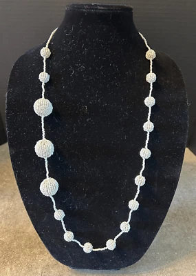 Collar Coldwater Creek Crema 35" Cuentas Firmado Foto 1 de 4